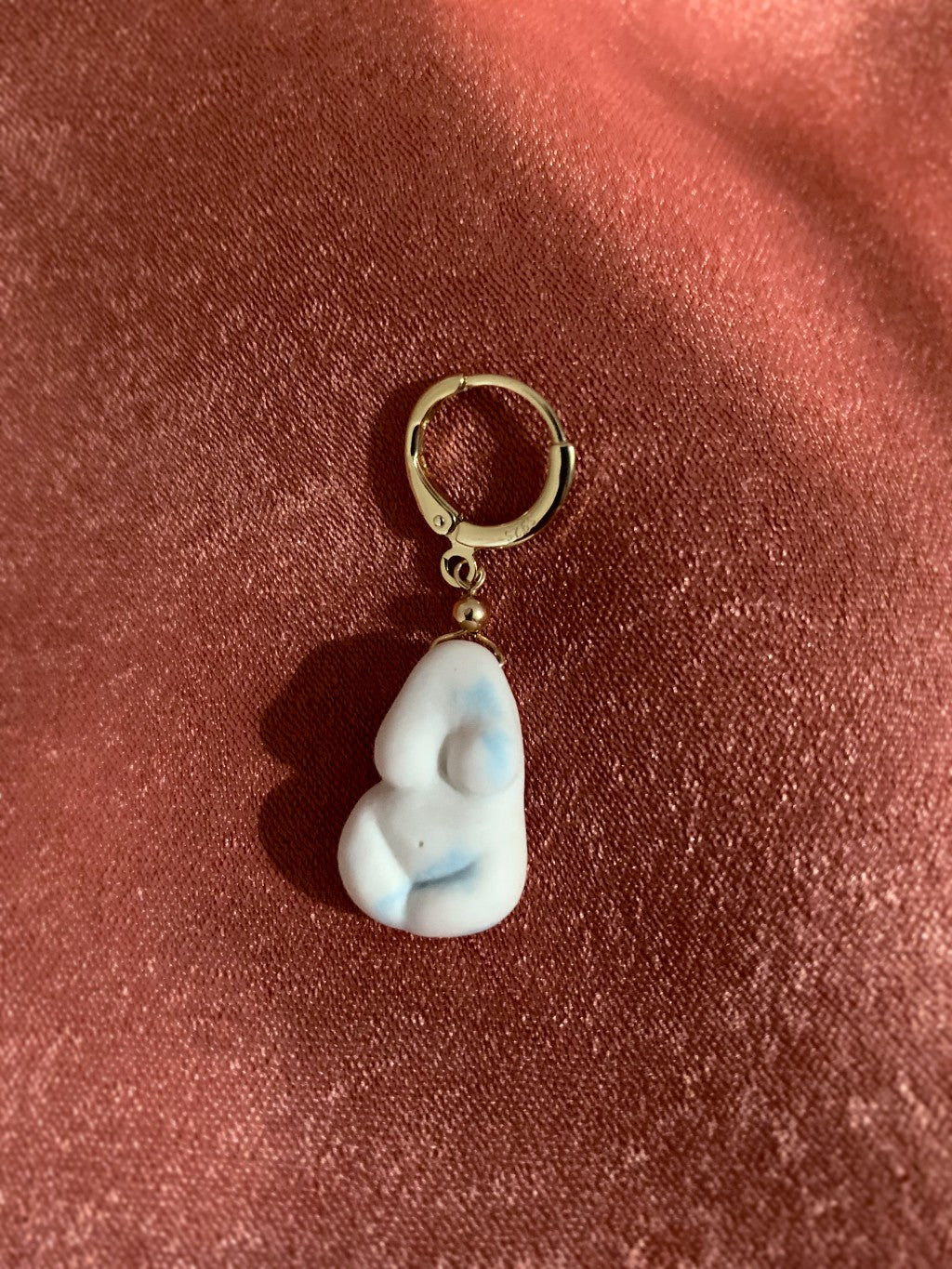 Muse Porcelain Earrings Marble