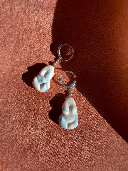 Muse Porcelain Earrings Marble